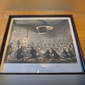 Antique Hand Colored Print.